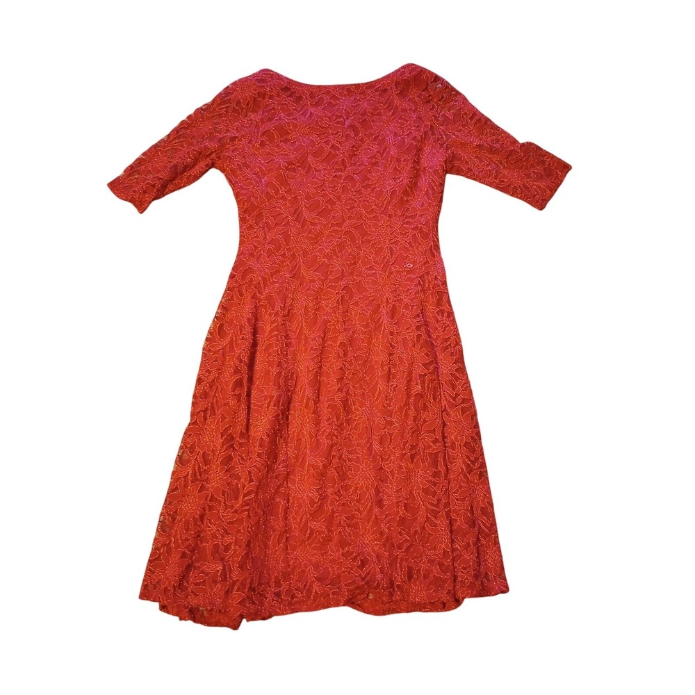 Chris McLaughlin Ladies size 10 Red Lace Dress New without‎ Tags - Picture 2 of 6